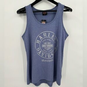 Harley Davidson Women's HD Silver Tank‎ Top Blue NWT Size L